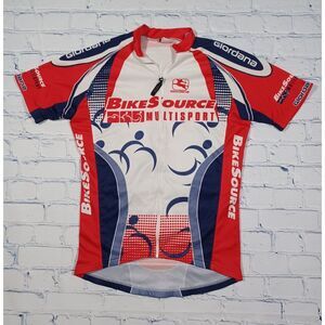 Giordana‎ Jersey Mens S White Red Blue Bike Source Shirt Top Cycling